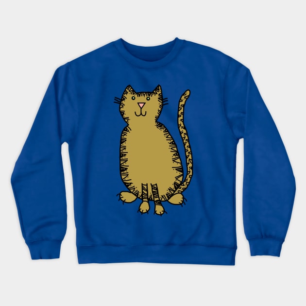 Cute Big Cat Year of the Tiger Crewneck Sweatshirt by ellenhenryart